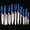 Blue, variant on 6-10pcs Kitchen Knife Set with Resin Handle & Laser Damask Pattern, Includes Chef, Paring, Boning, Bread, Carving, Steak Knives for Home Outdoor Camping Dormitory