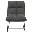 thumbnail image 3 of Silla de ocio VidaXL Furniking con estructura metálica de terciopelo gris oscuro, 3 of 6