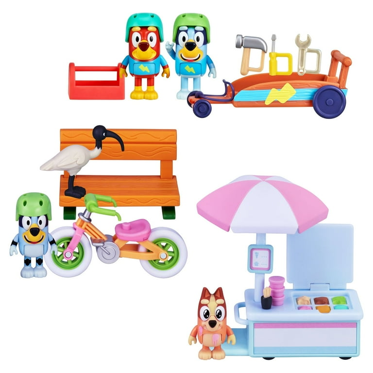 Bluey Rusty & Bluey's Go-Kart セット Bluey & Rusty's Go-Kart Vehicle and Figures Pack, 2.5-3 inch