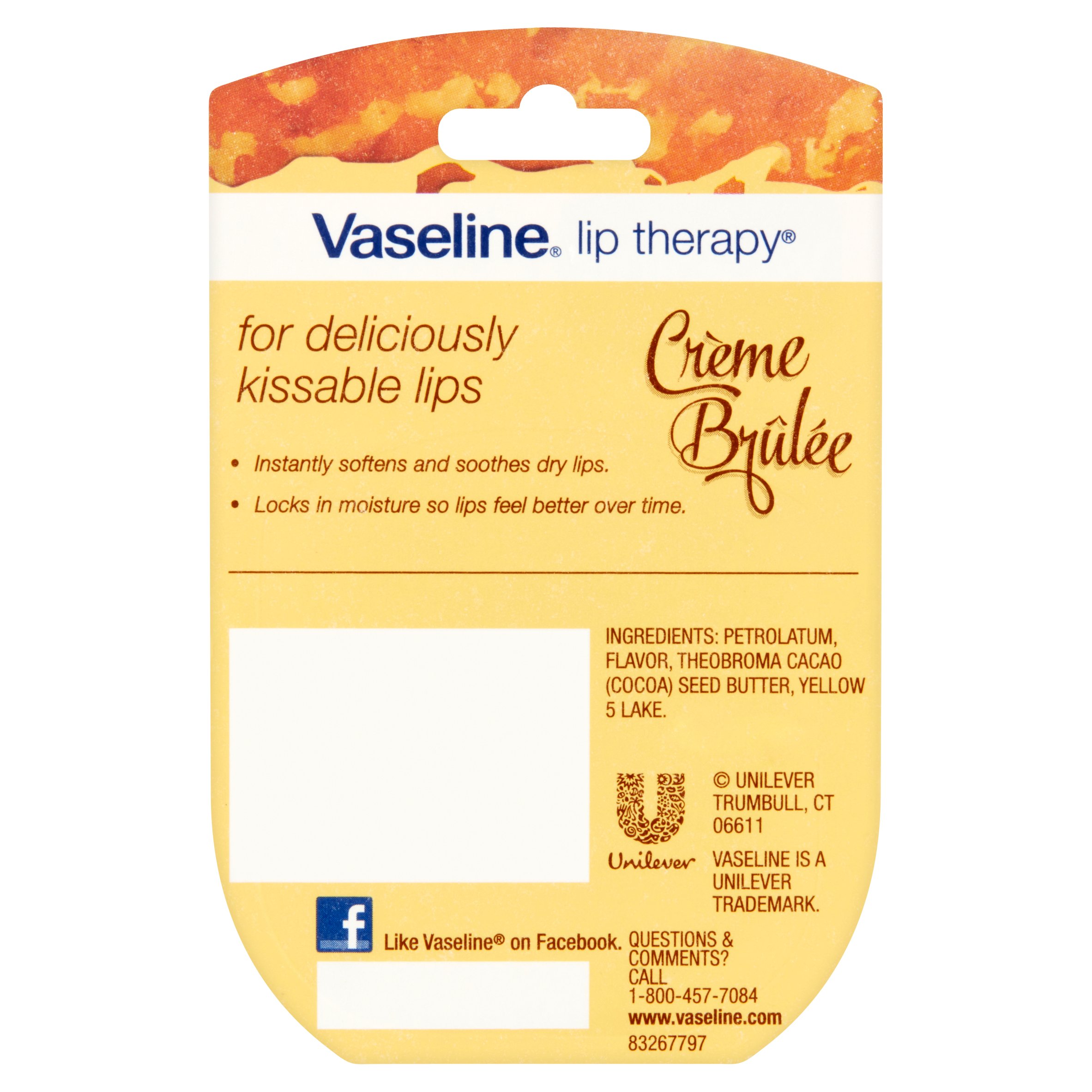 Vaseline Creme Brulee Lip Therapy Lip Balm, 0.25 oz - image 3 of 4