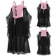 thumbnail image 1 of mfyjkho Vestidos para mujer, Vestido gótico de Halloween para mujer, con tirantes, hombros descubiertos y encaje de malla y retazos Vestidos de playa para mujer s, 1 of 7
