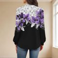 thumbnail image 4 of Sexlip Blouses for Women Dressy Casual Long Sleeve Mock Neck Tops Pleated Front Shirts Back Hole Fashion Tunic Tshirts Purple M, 4 of 6
