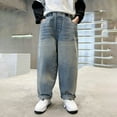 thumbnail image 6 of Boys Pants Jeans Summer Kids Street Kids Baggy Straight Wide Legs Pocket Clothes, 6 of 9