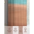 thumbnail image 6 of Gradient Teal Sheer Curtains 2 Panels Set Abstract Teal Coral Red Gradient Water Ripples Sheer Window Curtains Light Filtering Rod Pocket Voile Drapes for Bedroom Living Room 52"X108", 6 of 8