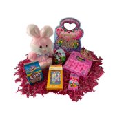 Easter Basket Stuffers Girls Candy Filler Plush Easter Toys Candy (Pink Bunny Princess)
