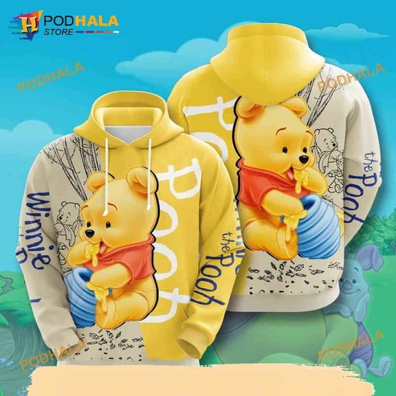 Pooh Bear Winnie The Pooh Limited Edition All Over Print 3D Hoodie