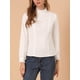 thumbnail image 2 of Blusa de algodón de ganchillo de encaje de manga larga con cuello volante Allegra K blanca M, 2 of 6