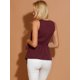 thumbnail image 5 of INSPIRE CHIC INSPIRE CHIC Tops De Verano Para Mujer, Sin Mangas, Con Escote En V, Con Lazo, En La Cintura Vino tinto M, 5 of 5