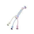 thumbnail image 1 of Pet Cotton Ropes Bite-resistant Teeth Clean Dogs Toy Flexible Bald Head Chewing Toys Washable Molar Bone Shape Pets Knot Ball Tricolor Multibraid, 1 of 8
