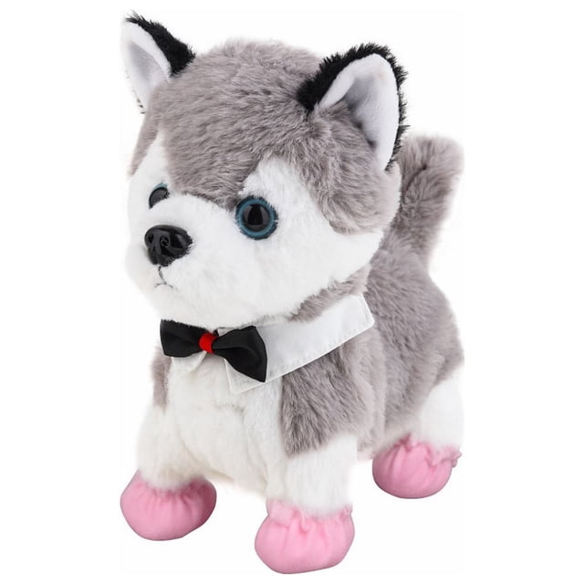 IMENGL Interactive Plush Pet Dog Electronic Plush Toy Dog With Remote Control Leash Walking Barking & Wagging Tail Includes Puppy Accessories For 3+ Age Girls Dancing Christmas Plush,Imitation Games