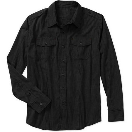 No Boundaries Men's Yarn Dye Stripe Wove