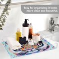 thumbnail image 5 of Acrylic Tray 15.7*11.8*1.9 Inch Transparent Tray Food Tray Tea Cup Tray Serving Trays Cosmetics Storage Kitchen Table Bathroom Sundry Storage Colorful Tigers and Raindrops, 5 of 7