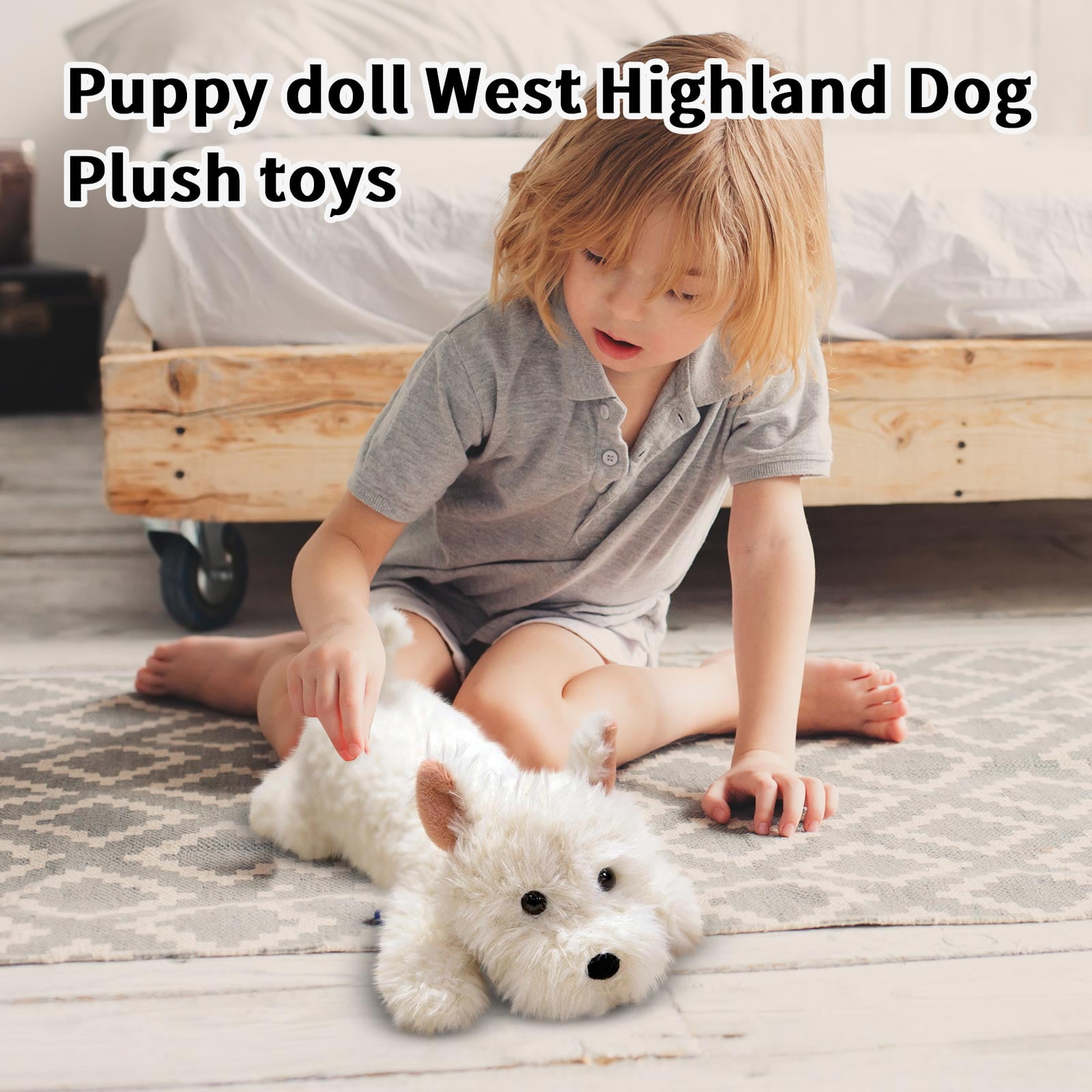 2026 New Westie Plush Toys, Stuffed Animals Toys Westie Soft Pillow Toys, Puppy Doll West Dog Doll Plush, Best Birthday Gifts for Holiday Xmas Easter for Friend and Family (25.6", Westie)