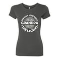 thumbnail image 2 of Wild Bobby, Grandpa Man Myth Legend Funny Dad Uncle Papa Dad Gift, Father's Day, Women Slim Fit Junior Tee, Dark Grey, Medium, 2 of 4