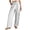 White, variant on larppty Linen Pants Women Summer Elastic Waist Drawstring Straight Leg Pants Flowy Beach Vacation Lounge Trousers with Pocket (Light Gray, XL)