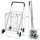 thumbnail image 3 of Carro de Compra Plegable Costway Ligero Grande Plateado 57 x 58 x 91cm, 3 of 10