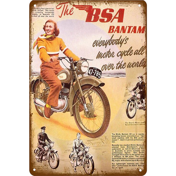 Placa de letrero de Metal, carteles de pared de motocicleta Retro, decoración para el hogar, cafetería, Bar, Club Tmvgtek Para estrenar