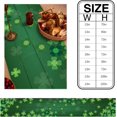 thumbnail image 6 of Shamrock Table Runner 120 Inches Long St. Patricks Day Lucky Shamrocks Green Vintage Wood Grain Rustic Table Runner Dresser Scarves for Dinner Parties Washable Cotton Linen Table Runners 13" x 120", 6 of 6