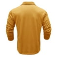 thumbnail image 5 of VSSSJ Casual Shirts for Men Big and Tall Solid Color Long Sleeve Button Collared Pullover Tops Casual Cozy Breathable Sport Basic Tshirts Yellow L, 5 of 7