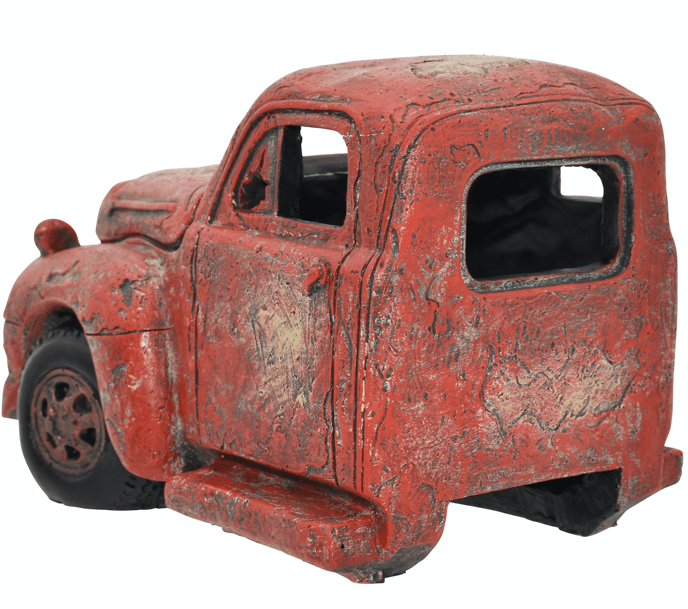 Komodo Red Pickup Truck Aquarium Decor