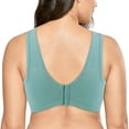 thumbnail image 4 of AILIVIN WireFree Bras For Women Comfort Full Coverage Sleep Bra Wireless Lift Up Full Support Bra Non Padded No Wire Bras Plus Size Ladies' Everyday Bras Blue, 4 of 7