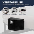 thumbnail image 4 of ARKSEN 29" Diamond Plate Aluminum Trailer Tongue Box Pickup Truck Tool Box Storage Organizer With Lock Key, Black, 4 of 7