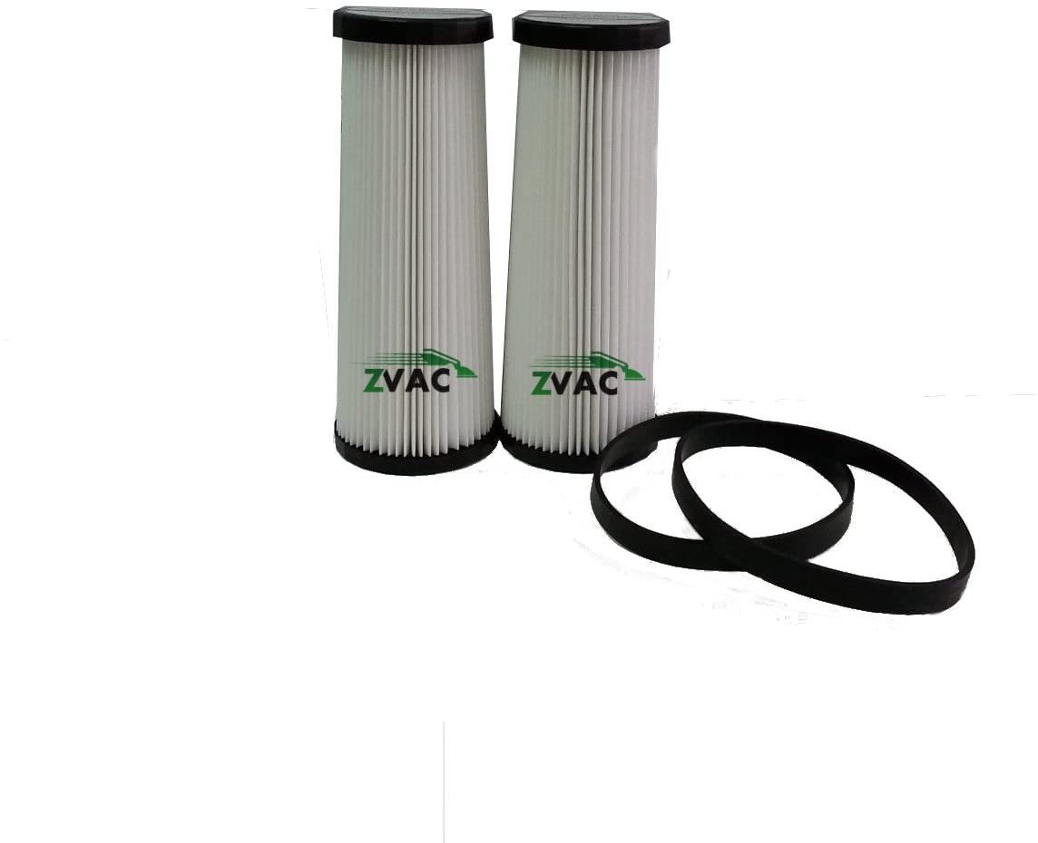 ZVac 2Pk Compatible Vacuum Filters and Belts (2 Each) Replacement for