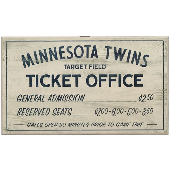 Minnesota Twins 10" x 17" Ticket Office Wood Sign