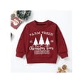 thumbnail image 2 of Bagilaanoe Toddler Baby Girl Boy Christmas Sweatshirt Long Sleeve Christmas Tree Letter Print Pullover 12M 18M 24M 3T 4T 5T 6T Kids Fall Loose Tee Tops, 2 of 9