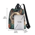 thumbnail image 3 of FORMRS Women's Travel Backpack Purse Anti-Theft Hidden Pockets Casual Shoulder Bag, Flowers and Cat, 3 of 7