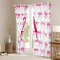 thumbnail image 3 of jejeloiu Letter A Monogrammed Black Out Curtains,Bowknot Bow Ribbon Curtains Pack of 2 (42x63 Each),Pink White Bedroom Curtains For Girls,Microfiber Room Decorative, 3 of 6