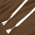 thumbnail image 4 of Corduroy Pants for Men Solid Color Elastic Waist Drawstring Streetwear Trousers with Pockets Fathers Gift, 4 of 8