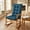 Blue, variant on Large Size Rocking Chair Cushion Set, Dual-Layer Patented Design Memory Foam Seat & Back Cushion with Ties for Indoor Living Room Rocker, 2 Piece Set, Beige