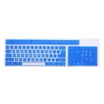 thumbnail image 3 of Pc Keyboard Cover Skin Silicone Desktop Keyboard Skin 17.3"x5.3" Blue 1Pcs, 3 of 5