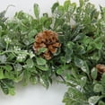 thumbnail image 2 of Northlight 18" Unlit Square Boxwood and Berries Pine Cone Artificial Christmas Wreath, 2 of 3
