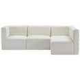 thumbnail image 4 of Meridian Furniture Quincy Sectionnel Modulaire en Velours Crème, 4 of 13