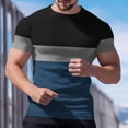 thumbnail image 2 of Bxsruta Men'S Loose Fit Elastic Print T-Shirt with Round Neck and Short Sleeve for Casual Spring and Summer Wear, 5XL, 2 of 7