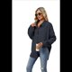 thumbnail image 2 of Camisas de con Botones para Mujer, Elegantes, Informales, de Larga, Holgadas, con Bolsillo, Azul Marino M, 2 of 9