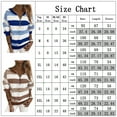 thumbnail image 2 of Sweatshirt Tops For Women Long Sleeve Zipper V Neck Striped Color Block Blouse Sweater Hoodies Pullover Tops, 2 of 6