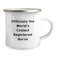 thumbnail image 2 of Funny Registered Nurse Gifts for Her from Family - 'Officially The World's Coolest Registered Nurse' Camping Mug, 12 oz Stainless Steel with Enamel Finish, Perfect Graduation Gift for Her, 2 of 4