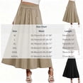 thumbnail image 3 of Amkhujs Flowy Skirts for Women Elastic High Waist Elegant Long Skirt with Pockets Casual Going Out Summer Skirt,Black,L, 3 of 8