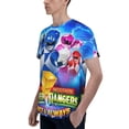 thumbnail image 6 of Power Rangers T Shirt 3d Printed Crewneck Graphic Short Sleeve Tees For Mens, 6 of 6