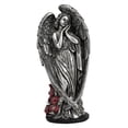 thumbnail image 4 of harayaa Angel Garden Statue Solar Powered Resin Figure Decor Modern Decorative Statuette Silver, 4 of 8