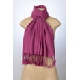 thumbnail image 2 of Fashion Women's Scarf Lightweight Long Scarfs Luxury Lady Classic Range Pashmina Silk Solid colors Wraps Shawl Stole Soft Warm Scarves For Women, 2 of 7