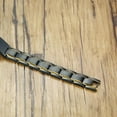 thumbnail image 5 of 12mm Black Plating Matte Bracelet Men's Stainless Steel Male Jewlery Gift Bangle, 5 of 9