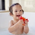 thumbnail image 6 of Hape: Rock Pool Squirters - 2pc Bath Toy Set, Orange/Red Crab & Green Suction Cup Pufferfish, Water, Bathtime, Pool, Baby, Toddler, Kids Ages 18mo+, 6 of 6