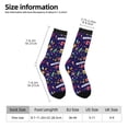 thumbnail image 4 of Goofa Happy Mardi Gras Printed Men's Crew Socks, Soft Durable Breathable Moisture-Wicking with Odor Control Cotton socks, 4 of 9