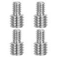 thumbnail image 1 of Tornillo de perno roscado de doble extremo 1/4"-20 a 3/8"-16UNC, paquete de 4, adaptador reductor de rosca de varilla de acero al carbono de 16mm de largo, 1 of 4