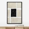 thumbnail image 2 of IDEA4WALL Framed Canvas Wall Art Minimal Retro Vintage Black Tan Grid Color Blocks Modern Art Nordic Colorful Abstract Print Contemporary for Living Room, Bedroom, Office - Black 16"x24", 2 of 5