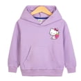 thumbnail image 5 of Hello Kitty-suéter con capucha para niña, suéter con estampado de dibujos animados de algodón puro, Top deportivo cómodo e informal, ropa para bebé, 5 of 5